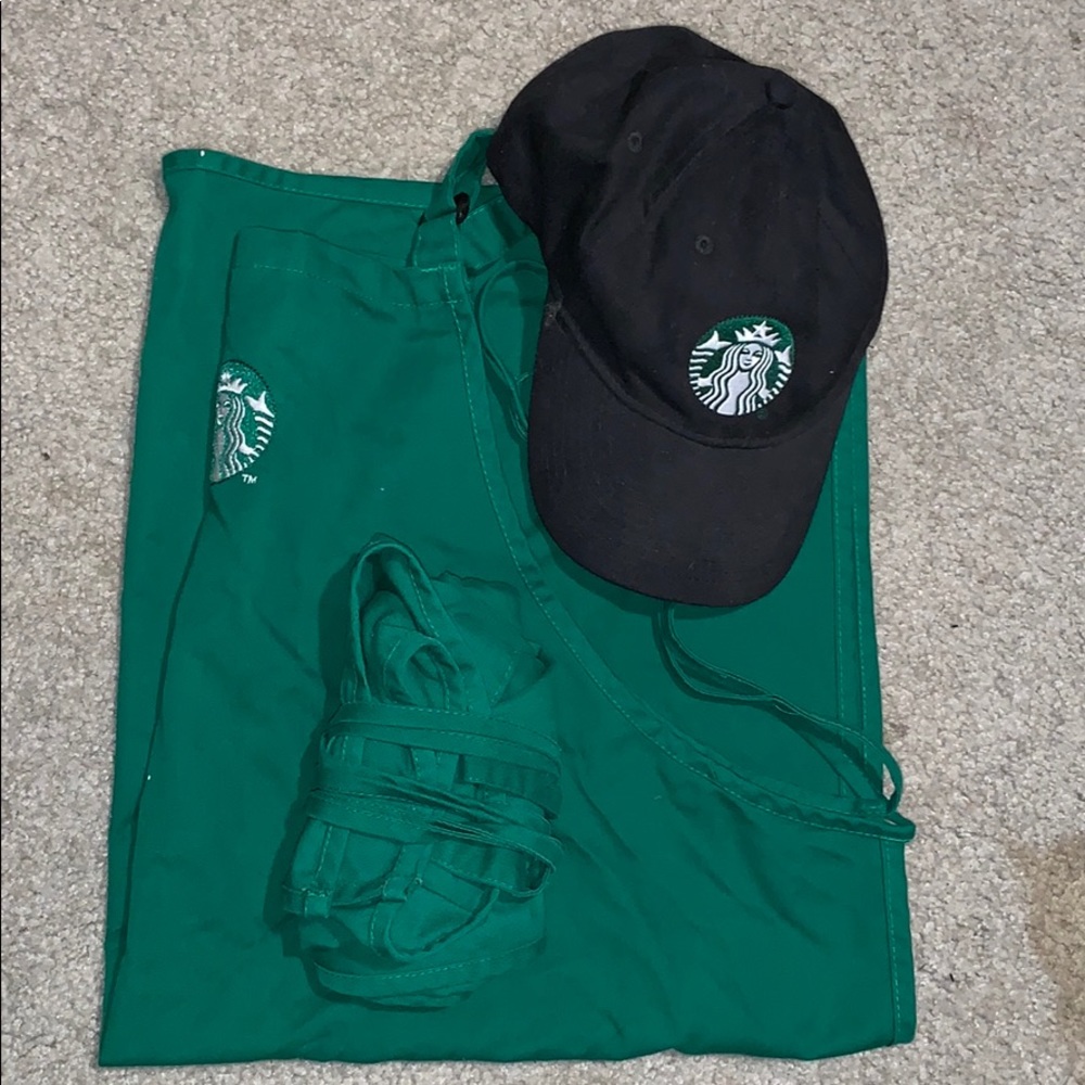 Starbucks Aprons & Hat